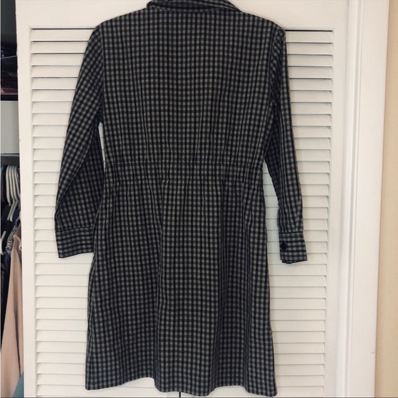 Theory Dominica Plaid Shirt Dress Size Medium - Picture 3 of 9